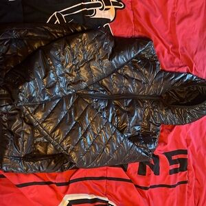 Black puffer jacket